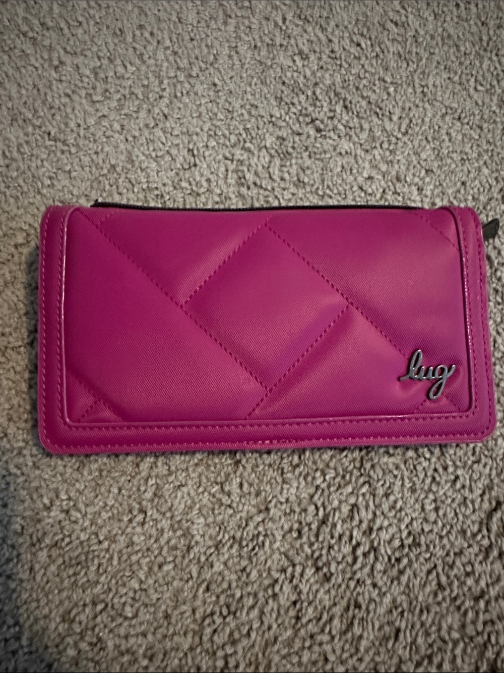 lug Quilted Zip-Around Wallet - Magenta